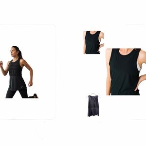 Nike and Zyia Black Athletic Tank Top Bundle Size L